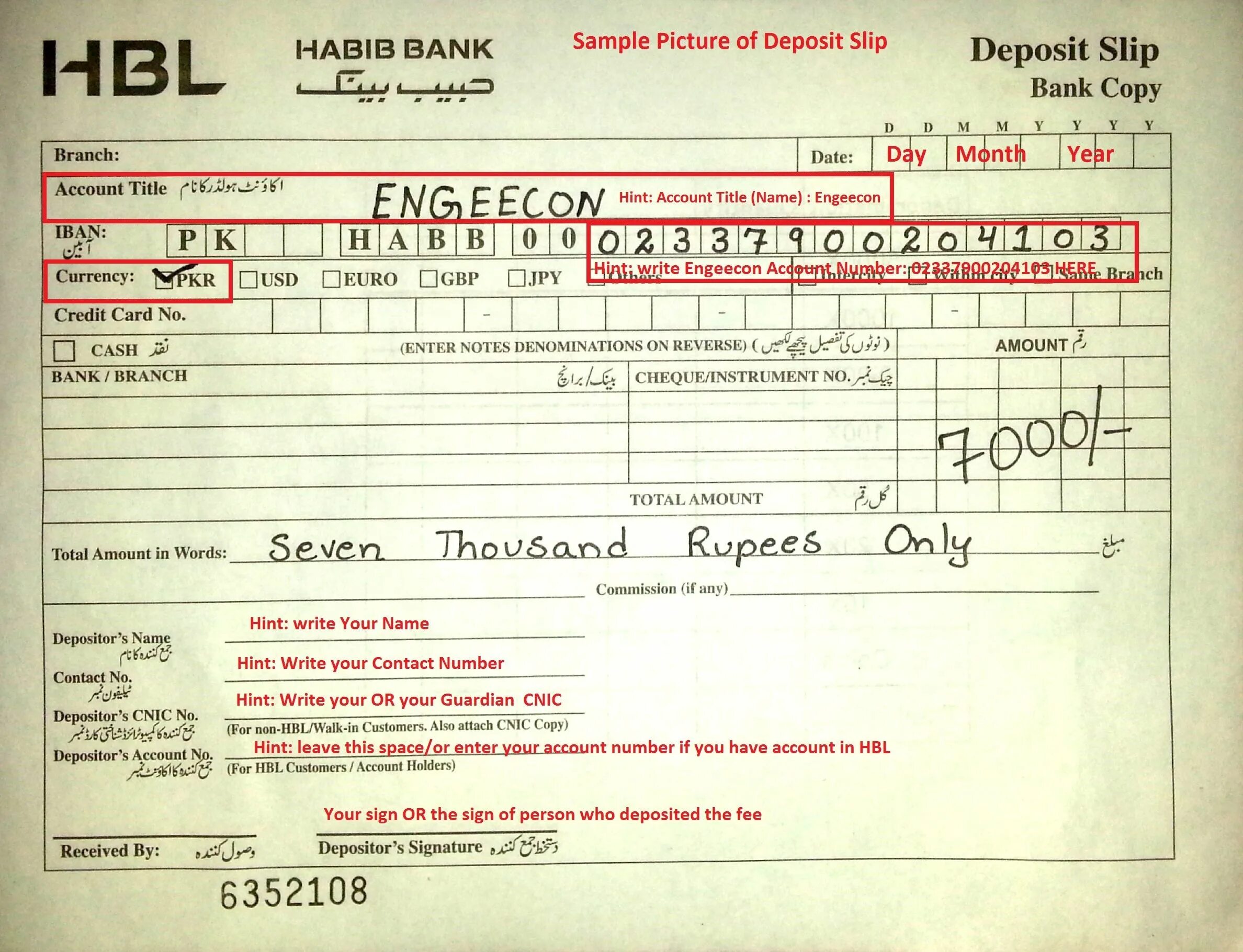 Deposit Slip. Bank details form. Bank deposit. Bank slip