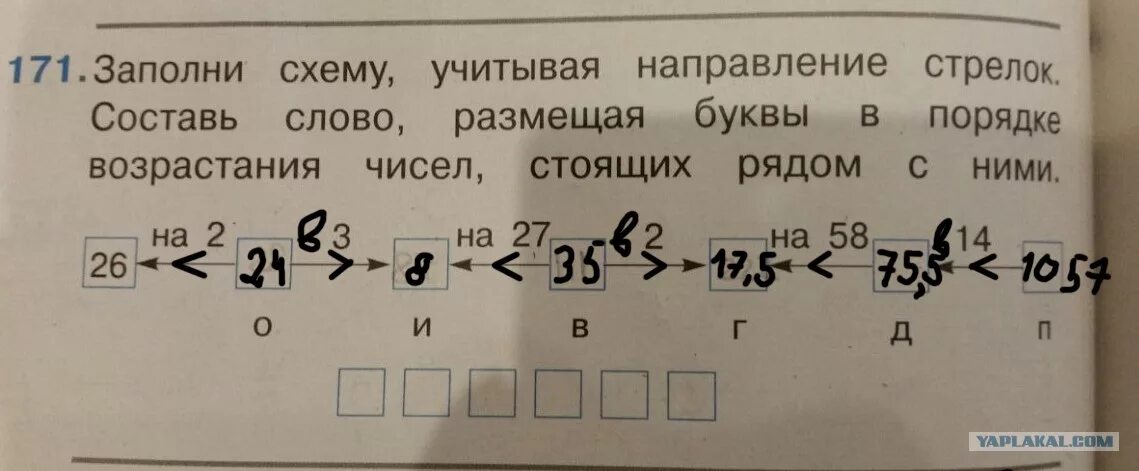 Стрелка составить слова
