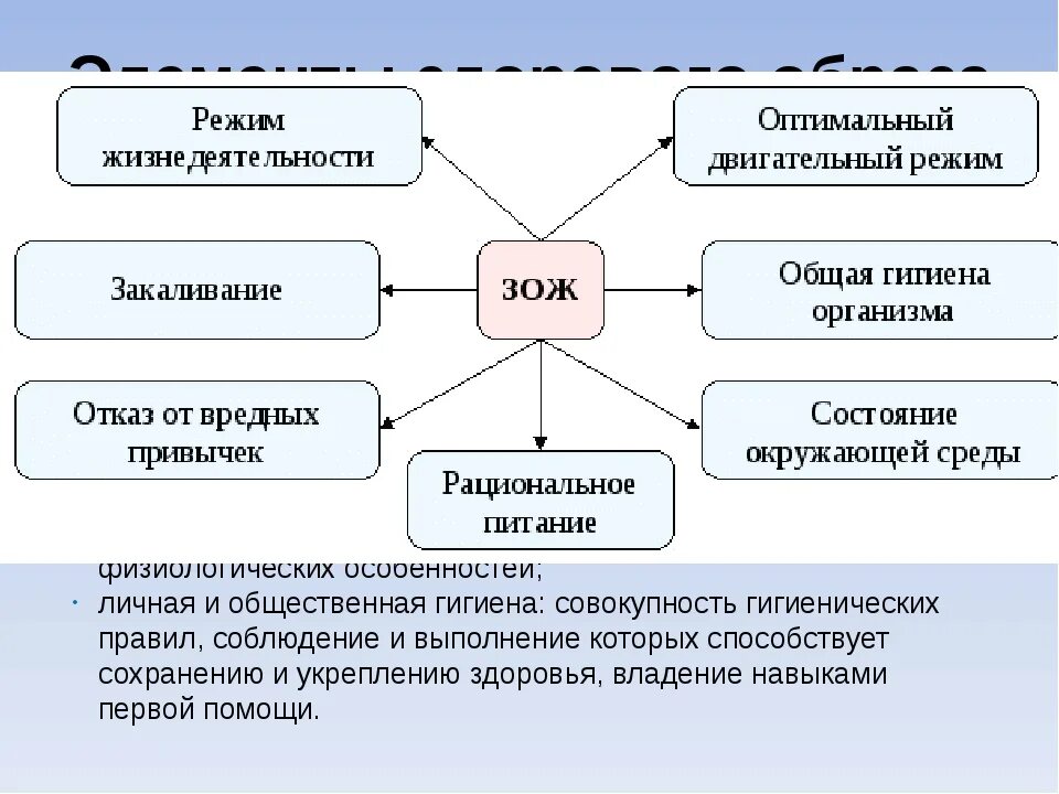 Основные составляющие ЗОЖ схема. Составляющие ЗОЖ таблица. Составляющие здорового образа жизни схема. Составляющие здорового образа жизни таблица. 10 факторов здорового образа жизни