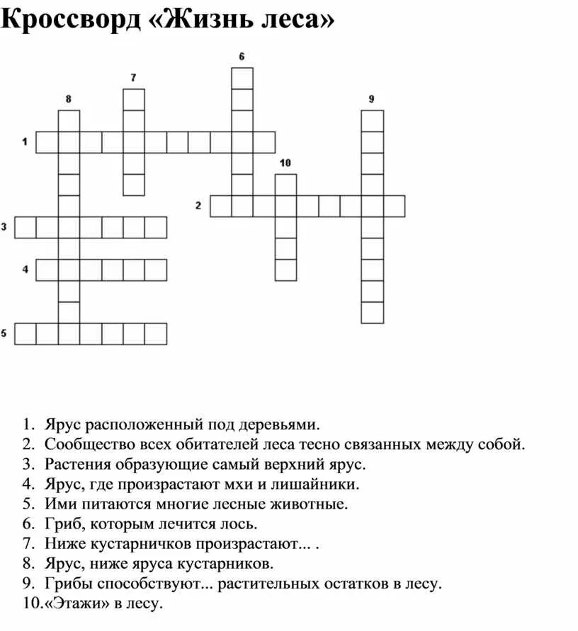 Описание чьей либо жизни кроссворд. Кроссворд по теме леса России 4 класс окружающий мир. Кроссворд на тему жизнь леса. Кроссворд с вопросами. Кросворд на тему природное сообщество Лас.