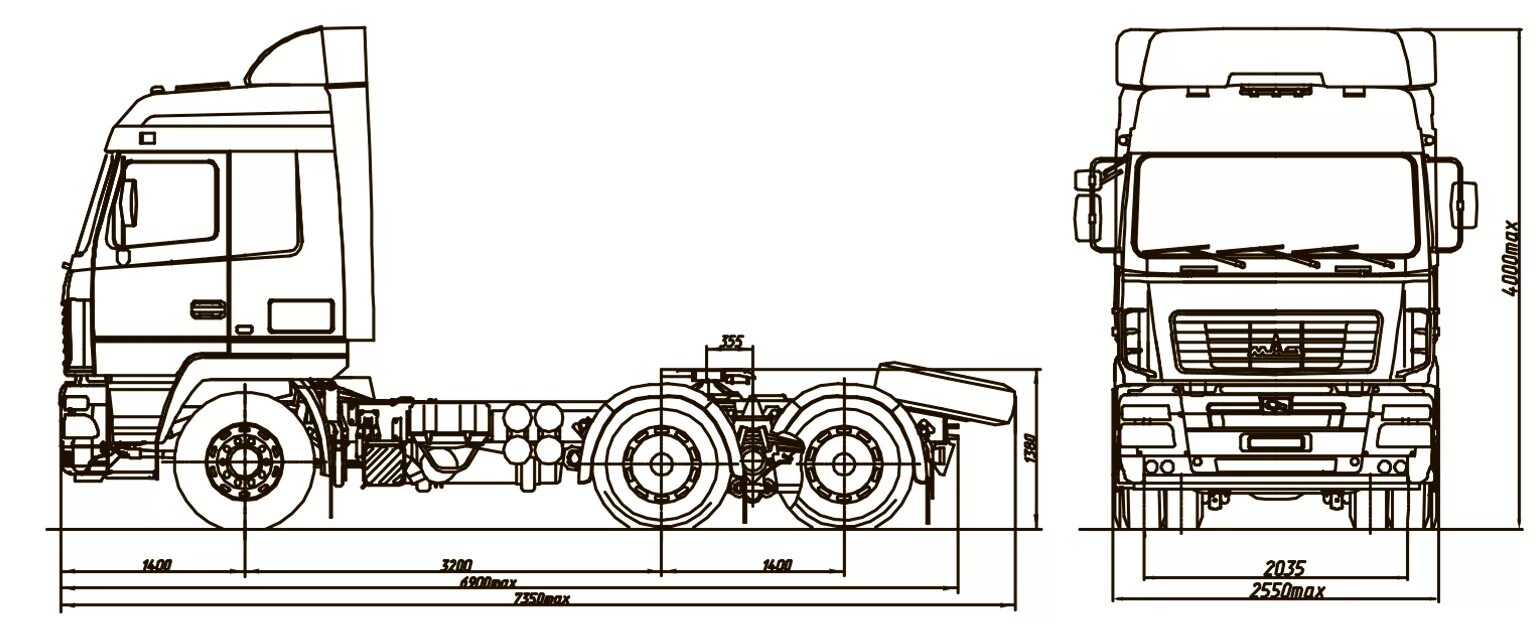Ттх тягача. Габариты МАЗ 6430 а8. Седельный тягач МАЗ-6430с9-520-012. МАЗ-6430 седельный тягач габариты. МАЗ 643028-520-020.