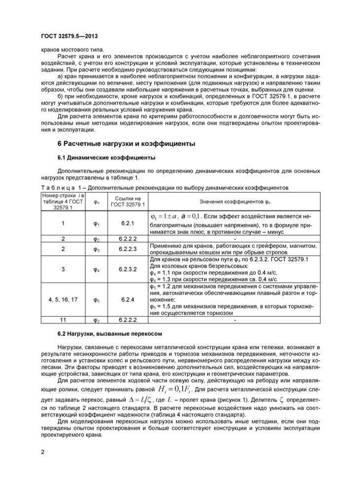 Тип расчетной нагрузки