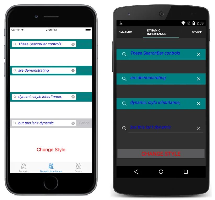 Dynamic controls. Xamarin controls. жесты в xamarin forms. xamarin панель выезжающая слева.