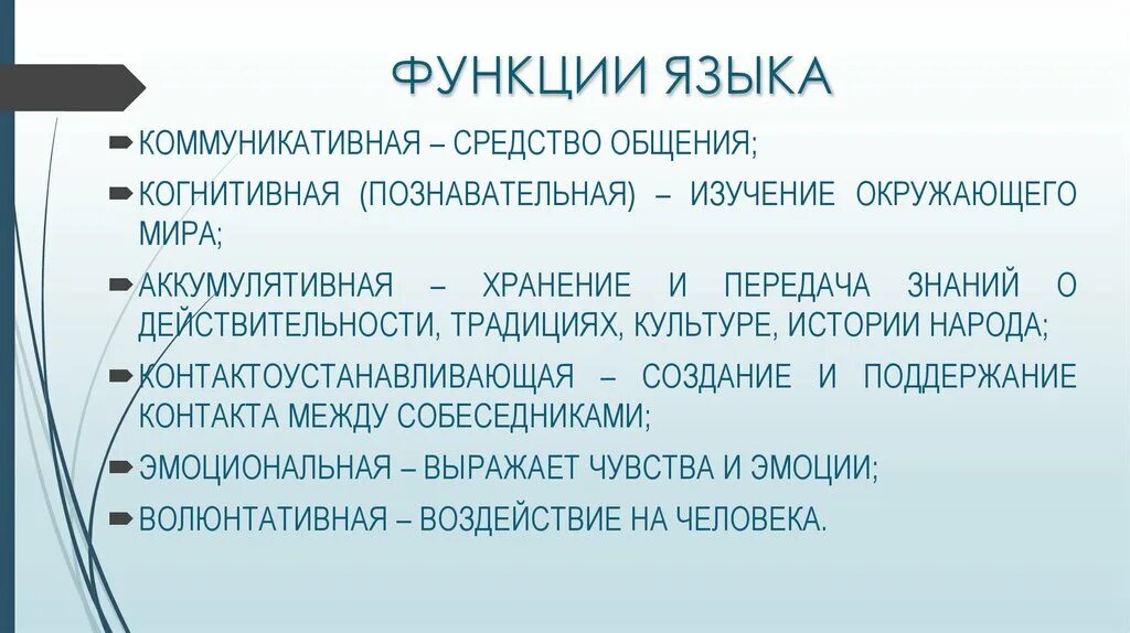 Назвать функции языка