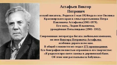 Интересные факты о викторе астафьеве