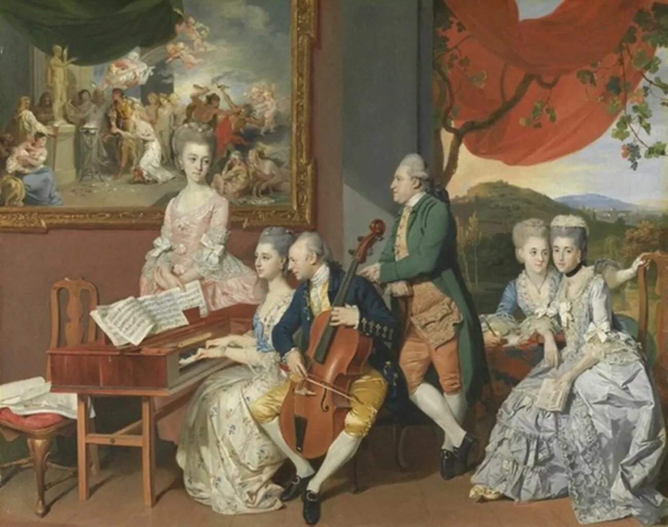 Музыка конца 19 века. Иоганн Цоффани 1733-1810. Johann Joseph Zoffany. Иоганн Цоффани the Gore Family. Johan Joseph Zoffany (1733-1810) автопортрет.