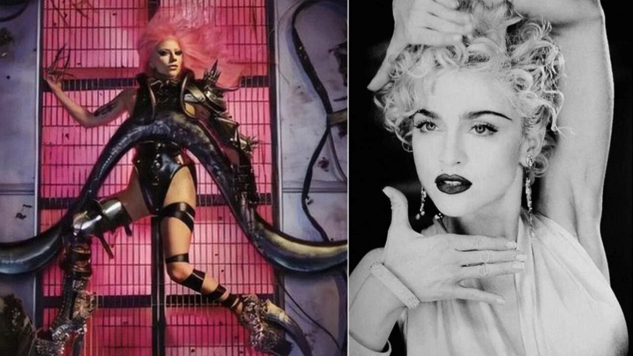 Леди гага ма ма ма. Мадонна и леди Гага. Lady Gaga Vogue. Lady Gaga Babylon. Леди Гага Вог Корея.