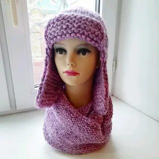Вязания шапок ушанок для женщин
