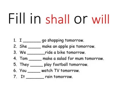 Tomorrow tom is going shopping