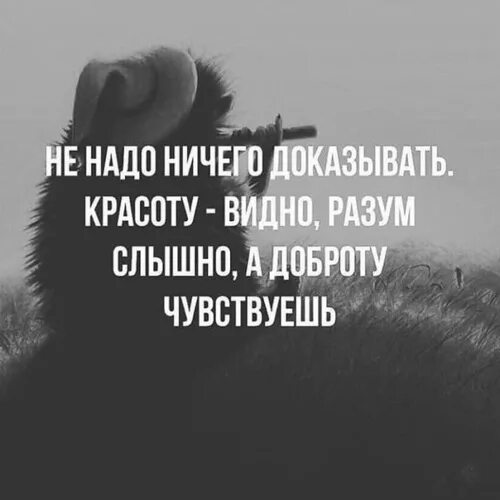 Никогда никому не доказывай. Не надо ничего доказывать красоту. Красоту видно разум слышно доброту чувствуешь. Ничего доказывать красоту видно. Доброту чувствуешь.