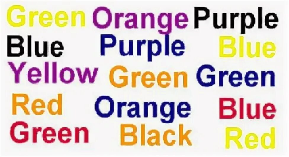 Say the colour not the word