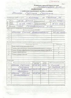 Ежемесячное детское пособие заявление