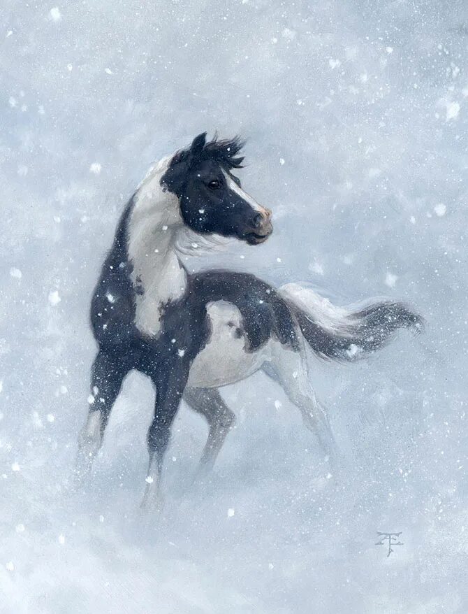 Год лошадь видео. Тристан Элвелл картины. Тристан Элвелл художник. Иллюстрация Тристан Элвелл. Лошади зимой.
