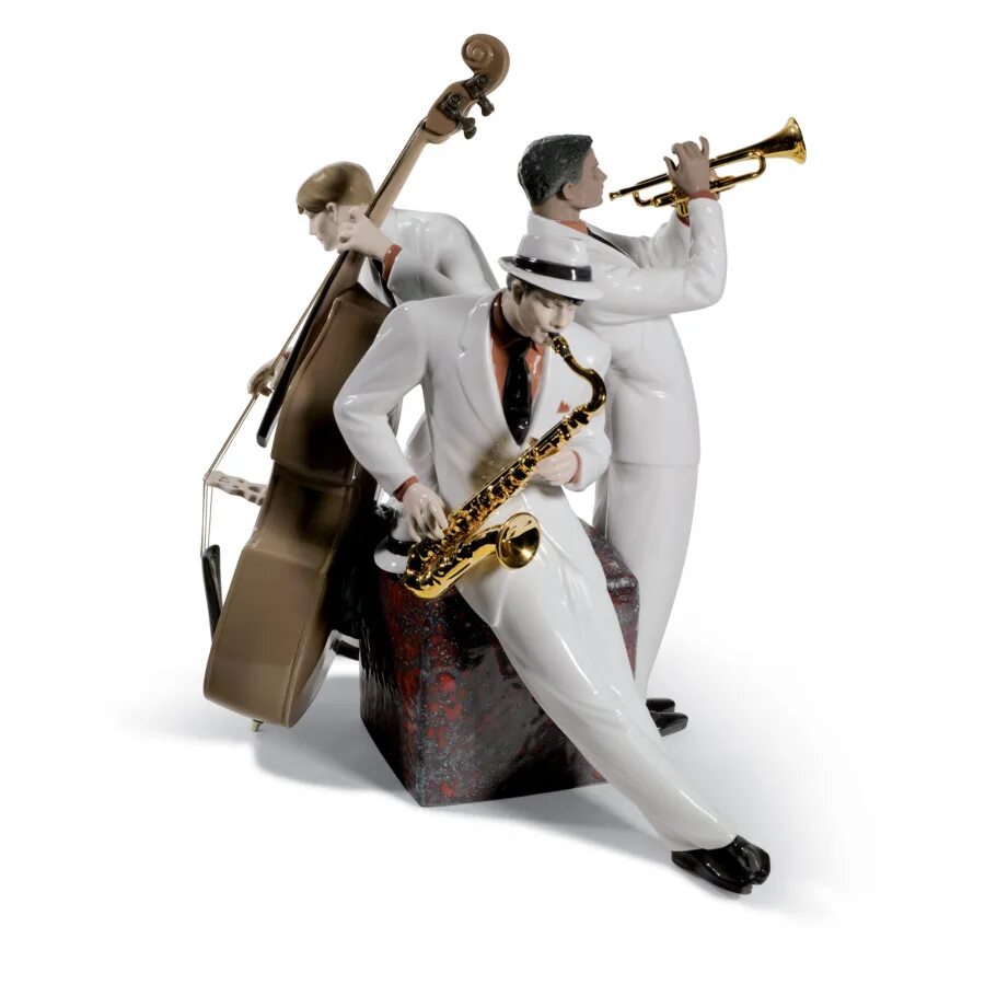 Лядро джаз трио. Испанский фарфор Lladro статуэтки джаз музыканты. Lladro Jazz. Статуэтки музыкантов Lladro. Джазовое трио