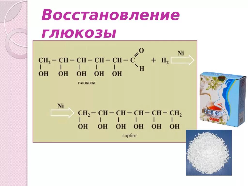 Углекислый газ глюкоза сорбит. Восстановление гидрирование д Глюкозы. Реакция восстановления Глюкозы. Уравнение реакции восстановления Глюкозы. Восстановление Глюкозы водородом.