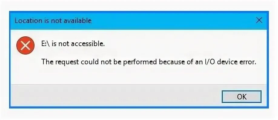 Ошибка ввода. Ошибка ввода вывода на устройстве. The request could not be performed because of an i/o device Error перевод. Error Invalid request как исправить.