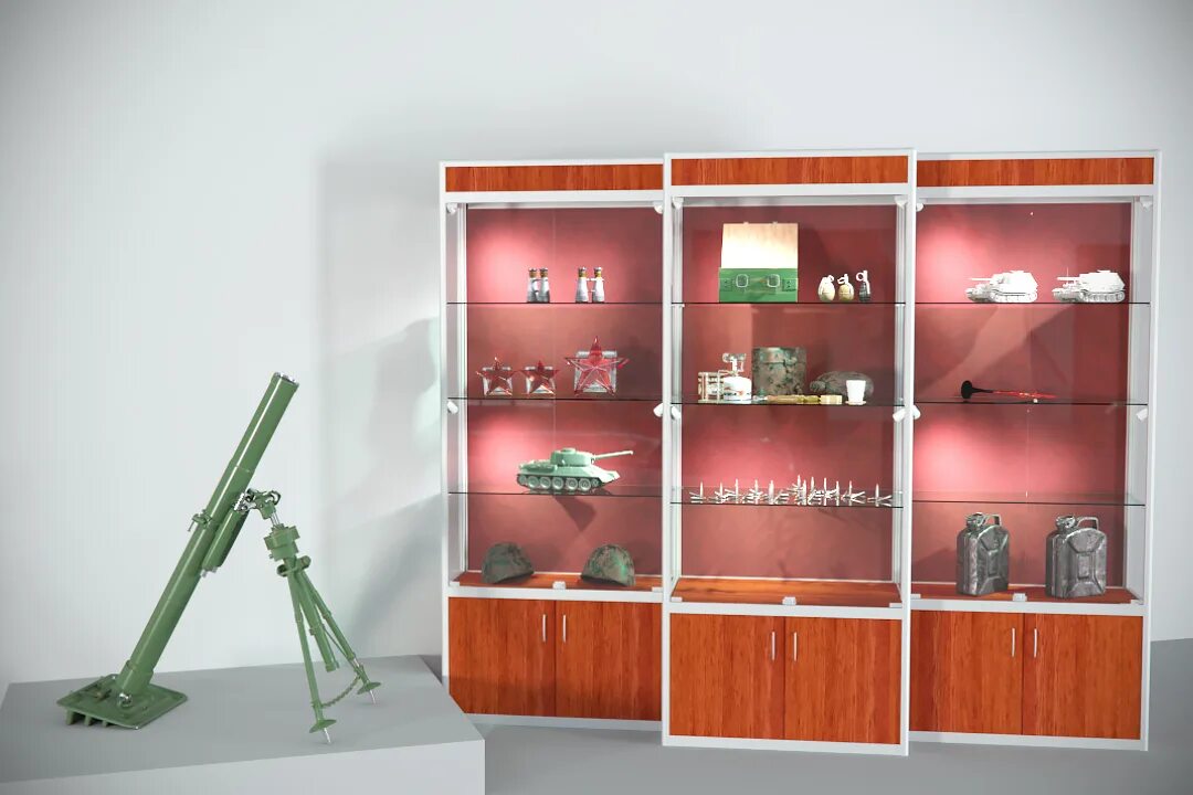 Музей витрина фото Freestanding cases Museum display cases, Display furniture, Copper interior