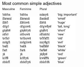 True adjective