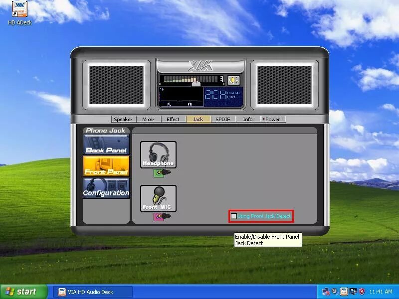 Via audio controller. Via audio controller