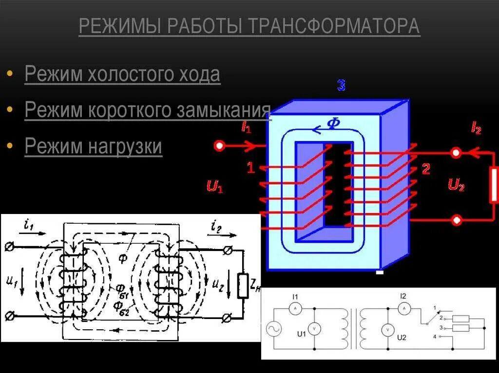 В каком режиме работает трансформатор. Трансформатор тока режим кз. режимы работы трансформатора. схема трансформатора в режиме нагрузки. схема рабочего режима однофазного трансформатора.