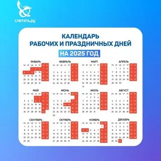 Друзья, ура! Минтруд опубликовал календарь рабочих и праздничных дней на 2025 го