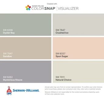 I found these colors with ColorSnap ® Visualizer for iPhone by Sherwin-Williams: