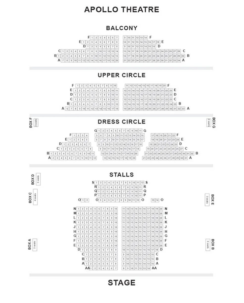 Upper circle в театре. Dress circle в театре. Apollo театр London. Theatre Seating Plan.