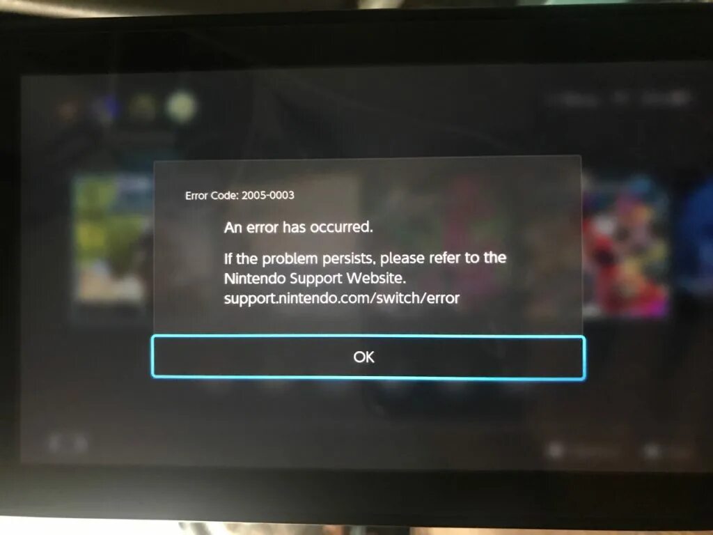 Ошибка Нинтендо свитч. Nintendo Switch ошибка. Код Нинтендо свитч. Код ошибки 2005-0003.