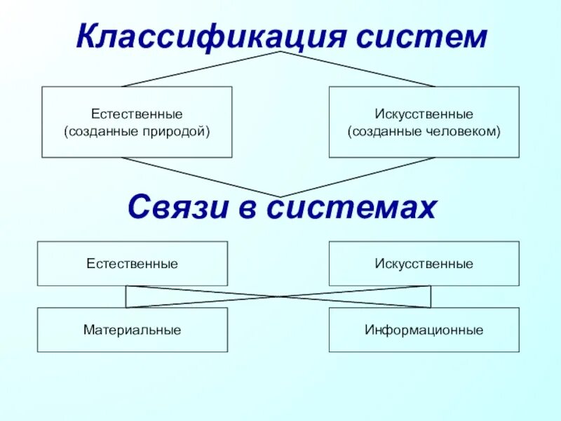 Особенности искусственной системы