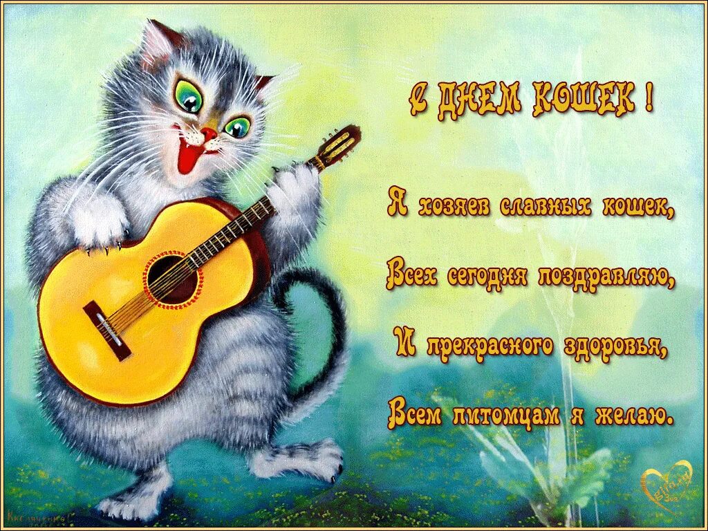 С днем кошек анимация. День кошек. поздравление с днем кота. с днём кошек поздравления. всемирный день кошек открытки.