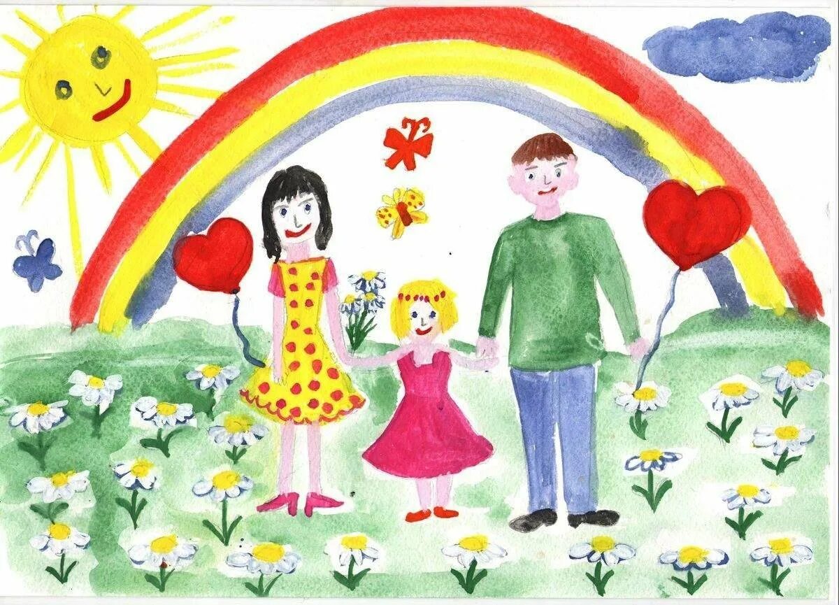 Садик 4 семья. Рисунок на тему моя семья. Детские рисунки. Красивые детские рисунки. Рисунок семьи детский.