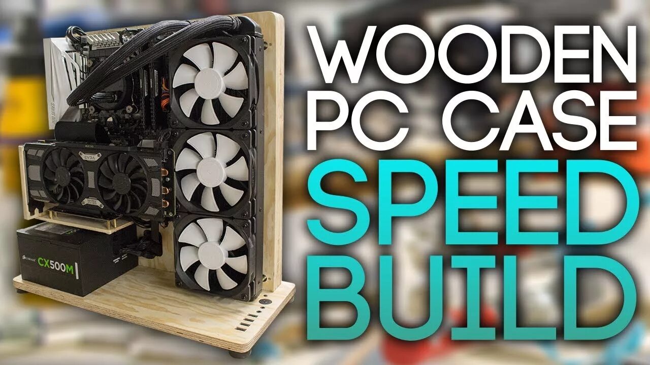 Build the case. Wooden pc open case.