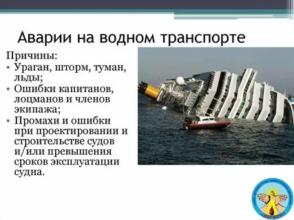 Причины аварий на воде