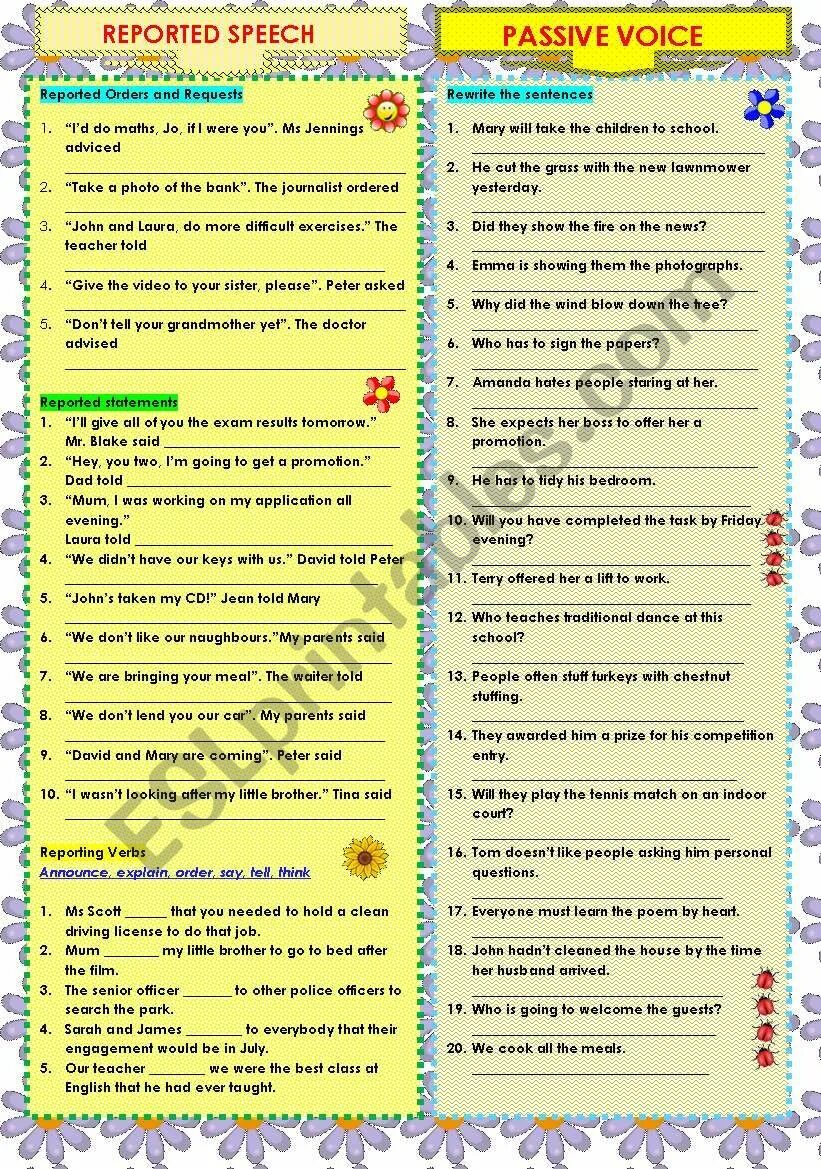 Passive reported Speech. Reported Speech Passive Voice. Reported Speech пассивный залог. Passive Voice in reported Speech.