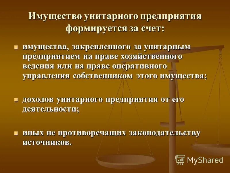Унитарным предприятием является хозяйственная