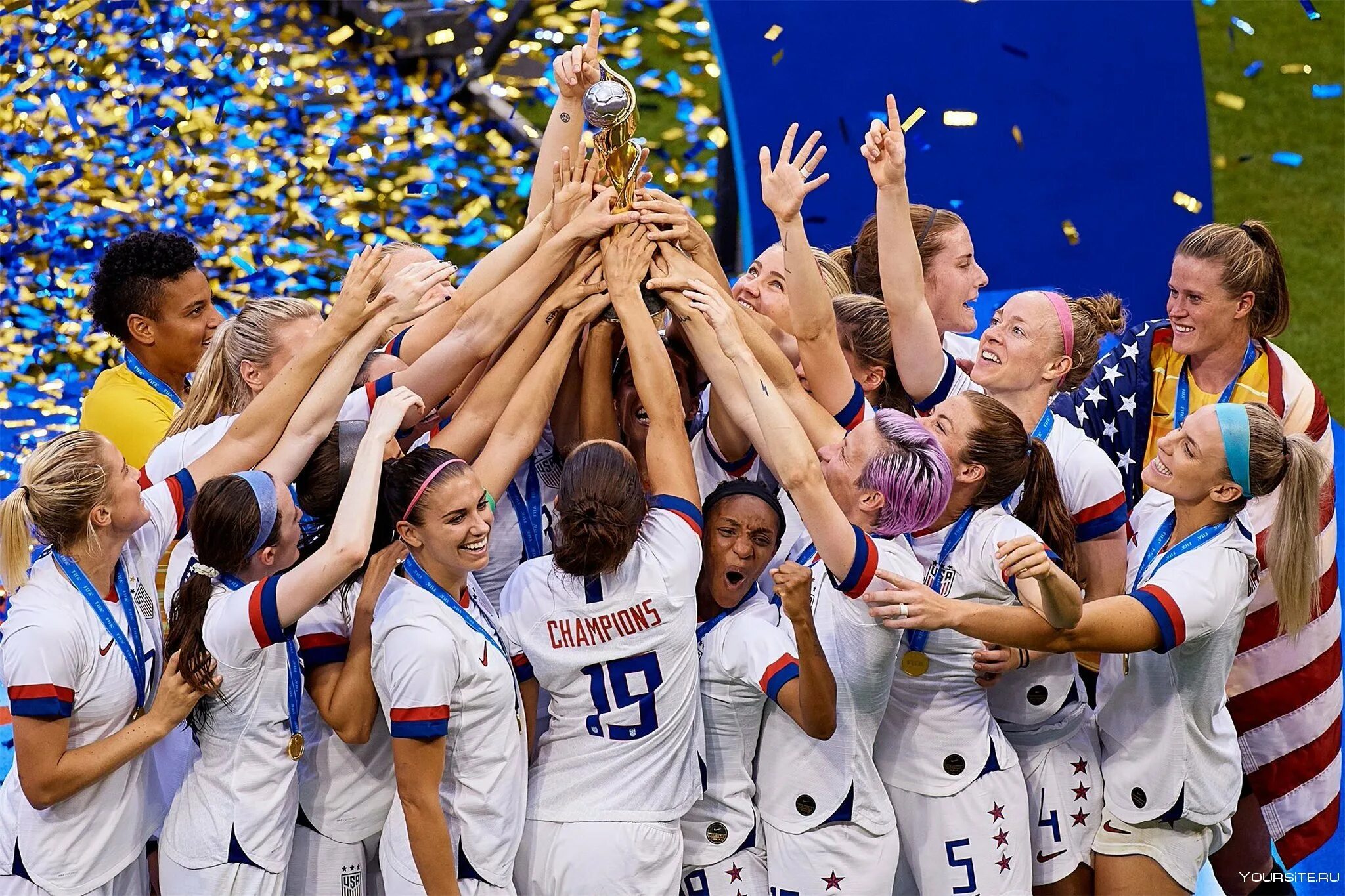 Каждый станет чемпионом. Женская сборная США по футболу ЧМ-2019. Сборная Америки по футболу женская. Сборная США по футболу женщины 2018.