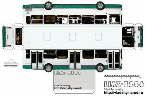 Бумажная модель автобуса