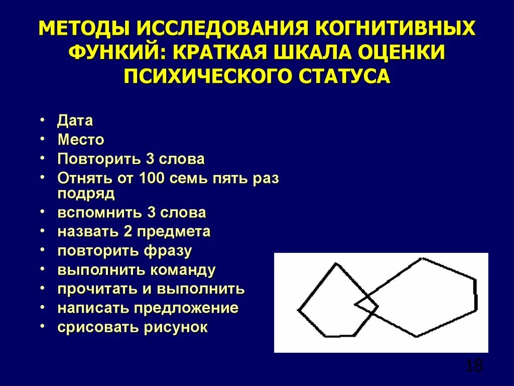 Краткая оценка психического статуса. Методика исследования когнитивных функций. Краткая шкала оценки психического статуса рисунок. Методы исследования высших когнитивных функций. Тесты на исследования когнитивных функций.