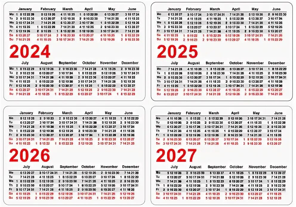 Календарь 2025 2026 2027 на одном листе. Календарь на 2026 год.