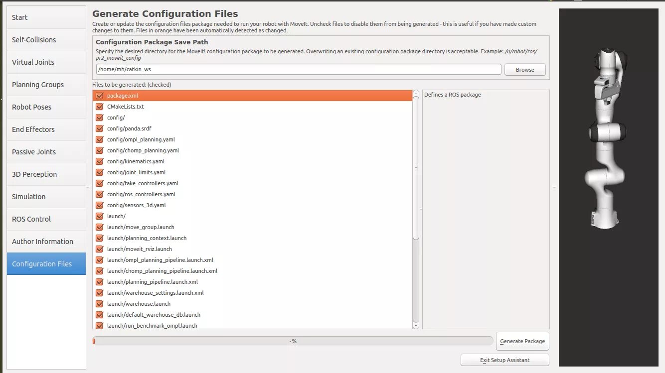 Updating configuration file. Файл конфигурации MG Camd. MOVEIT configure desired Launch files. Config FSA. Xyzpro Ware Pro настройка.