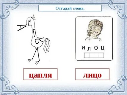 Звуки в слове цапля