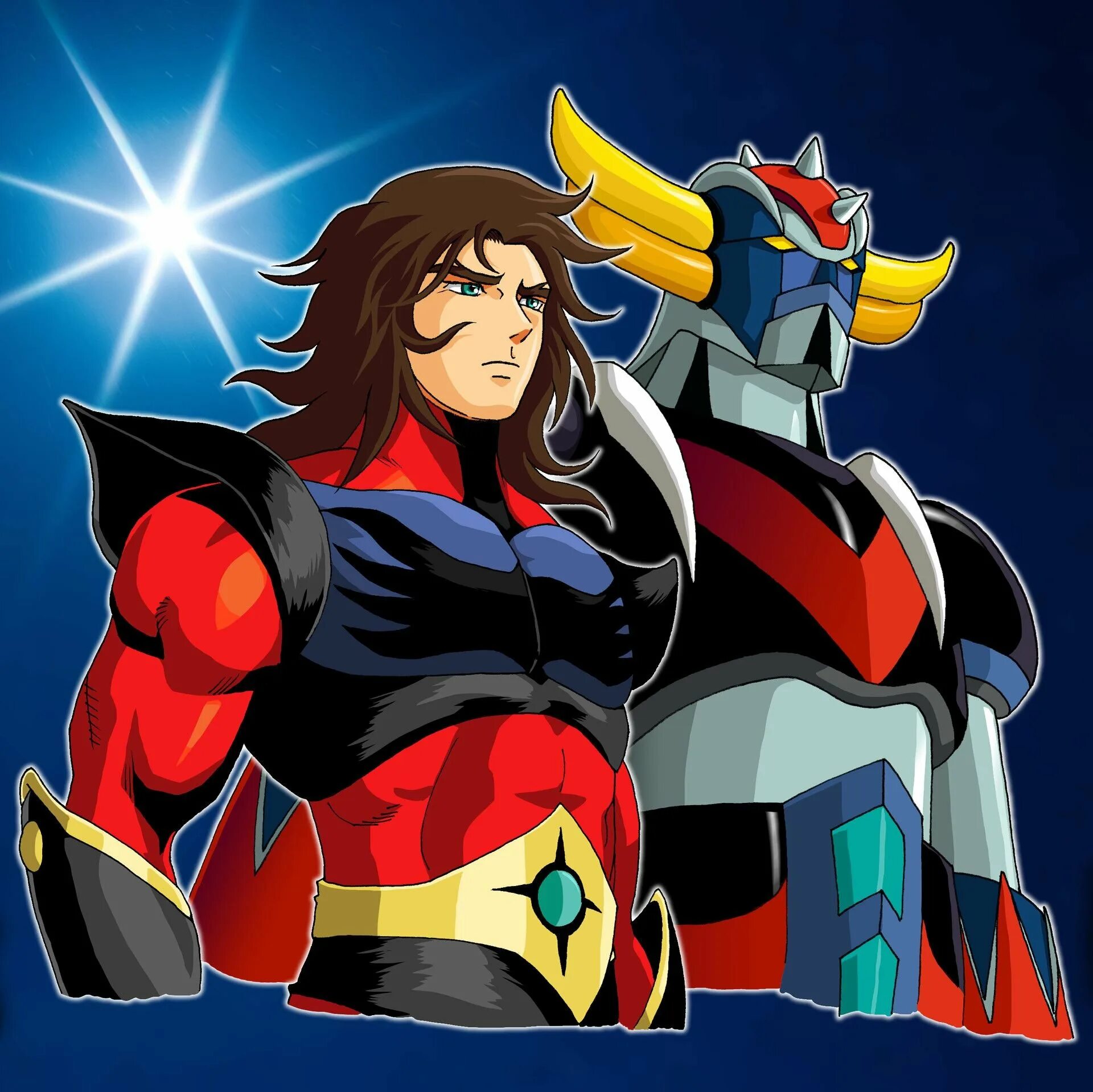 Grendizer. Дюк Флит Грендайзер. Грендайзер герои. Грендайзер Хикари.