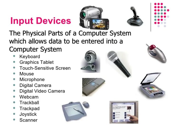 Input devices of Computer. Input and output devices of Computer. Input devices are. Input devices and output devices.