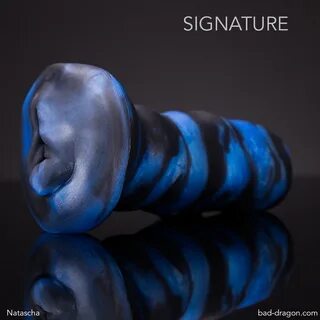A marble of Onyx and a pearly blue 