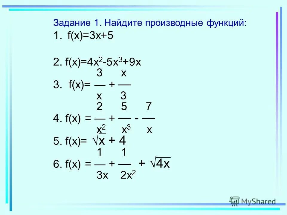 F x 5x2 3. Найдите производную функции: f ( x ) = ( 5 x − 2 ). Найдите производную функции f(x)=3x+5. Найдите производную функции f x 5 3x-4. X 2 3x 2 производная.