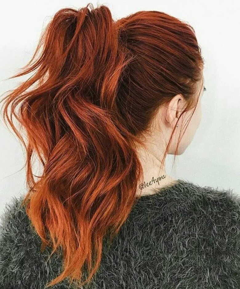 Рыжие окрашенные волосы
