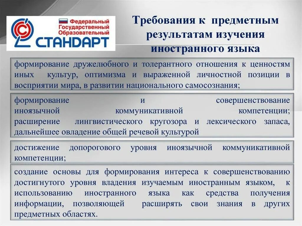 Фгос второй иностранный