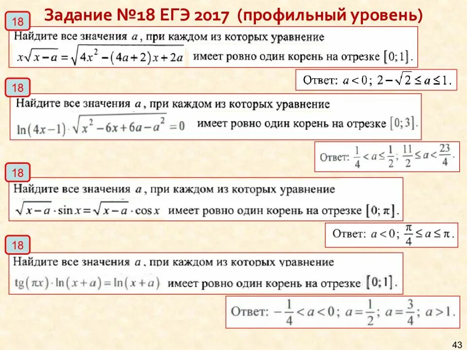 Задача с параметрами егэ математика