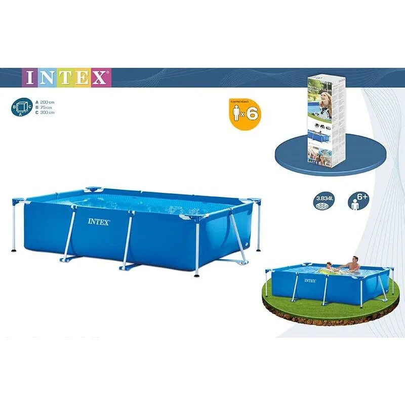 Сборка бассейна интекс прямоугольный. Бассейн intex 28272. intex 300x200x75. бассейн 300х200х75. каркасный бассейн прямоугольный 300х200х75см.
