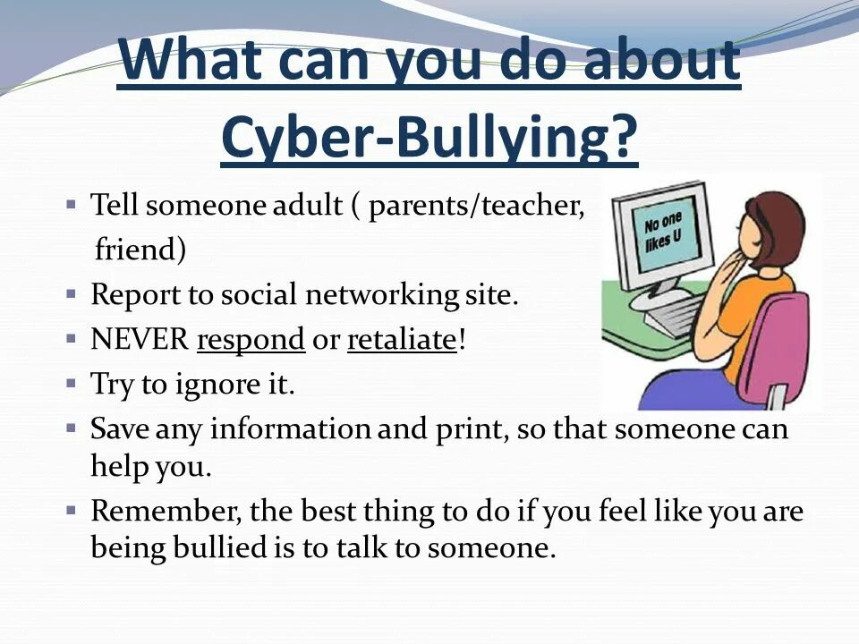 Do about. What can we do about bullying?.